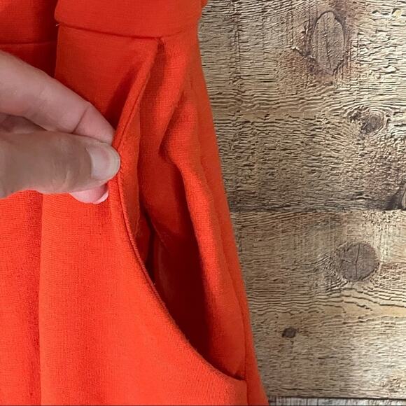 Jack by BB Dakota Penelope Ponti Roma Orange Sleeveless Dress Size Medium - Picture 7 of 12